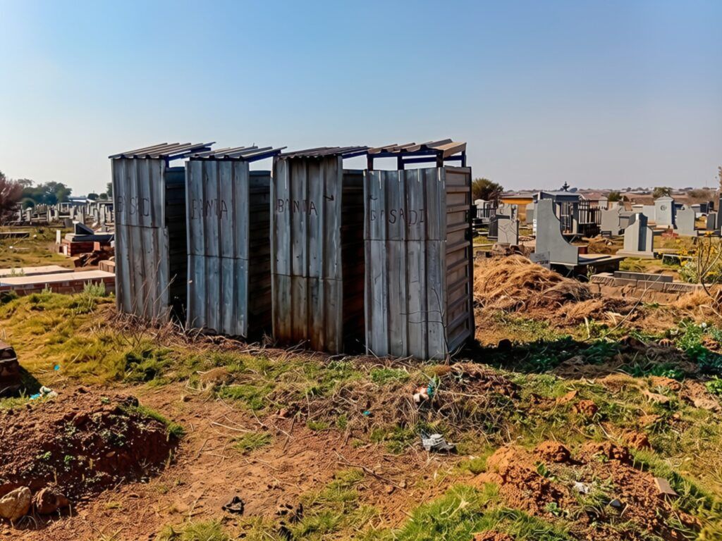 IN PHOTOS | No room left to dig: Inside Stinkwater’s pit toilet crisis 3 Sink structures around pit toilets
